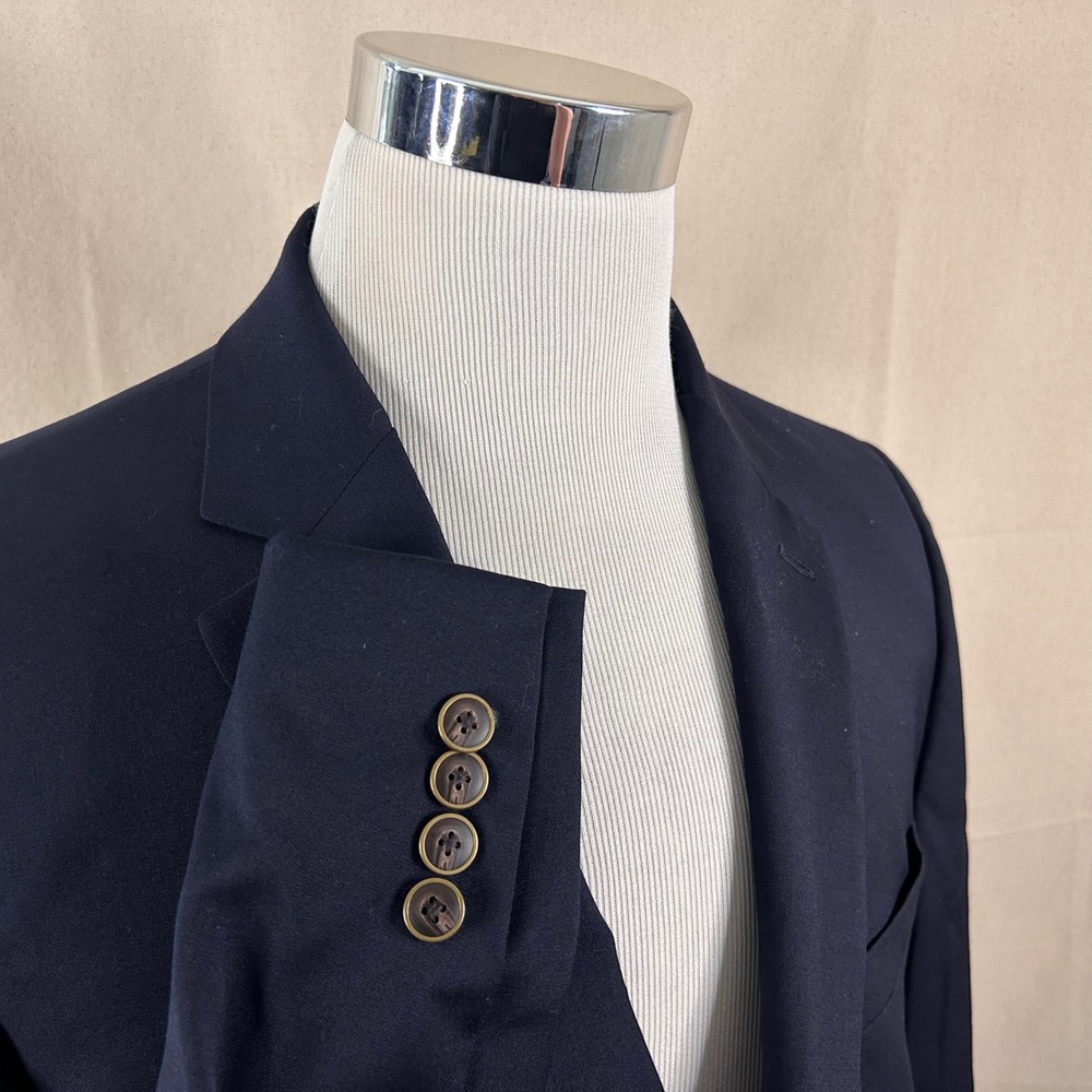 Joseph & Feiss 44S Blazer 100% Wool Navy Blue Two Button Lined Vented Formal